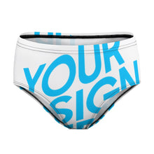 Charger l&#39;image dans la galerie, Sous-vêtement Culotte Slip mi-taille régulier femme NZ208 personnalisé avec photo logo et texte
