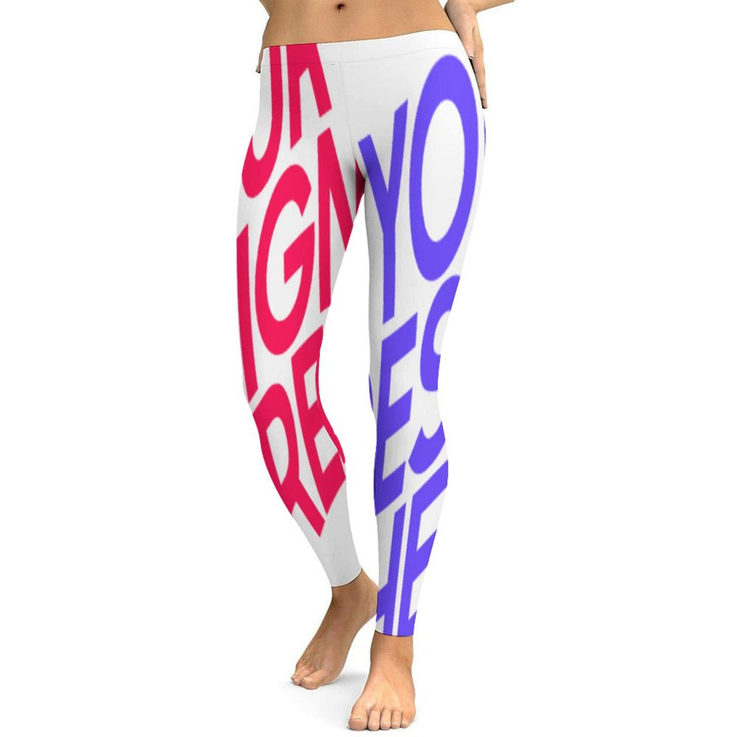 pantalon de yoga pour femme legging sport SY010 personnalisé avec texte motif photo (conception multi-images)