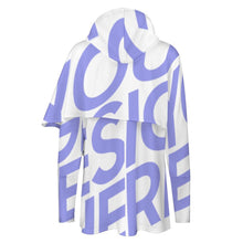 Charger l&#39;image dans la galerie, Sweat pull à capuche long Sweatshirt Ourlet Irrégulier femme personnalisé avec photo logo texte motif (impression d&#39;image unique)
