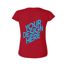 Charger l&#39;image dans la galerie, T-shirt tee shirt personnalisé à manches courtes pour femmes (impression sur le dos)
