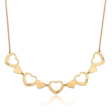 Charger l&#39;image dans la galerie, Collier Elégant Coeurs Multi-Connectés pour Femme X0061 Gravure personnalisé avec Prénom
