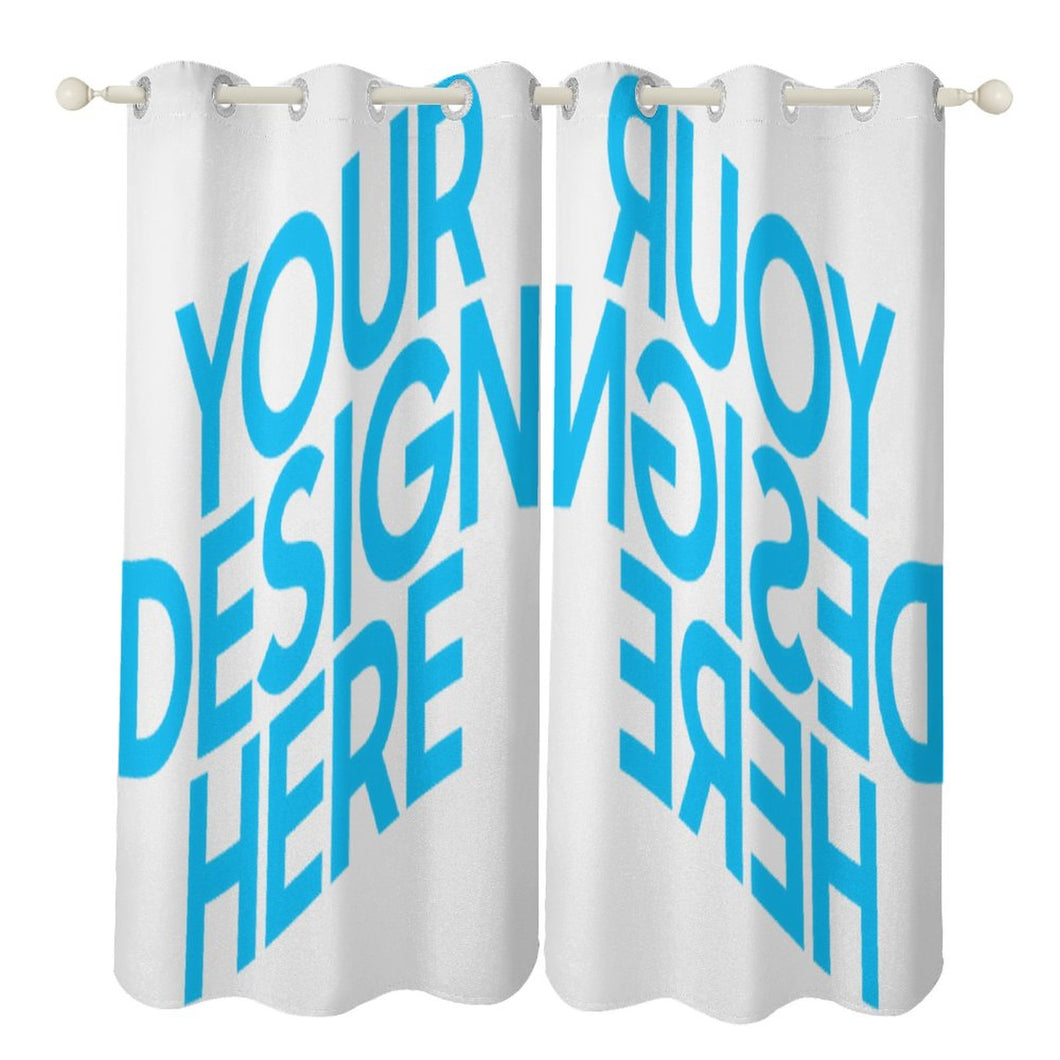 Rideau perforé design en ligne (deux pièces symétriques) personnalisé avec photo image logo motif texte
