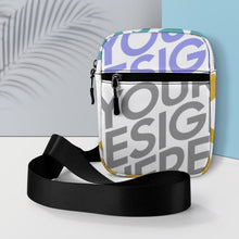 Charger l&#39;image dans la galerie, Sac messager / Petite sacoche pour femme homme Q026 personnalisé avec photo logo texte motif (Impression des multi-images)
