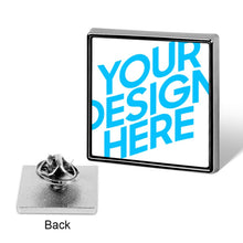 Charger l&#39;image dans la galerie, Badges de forme carrée en métal personnalisés avec photos texte logo
