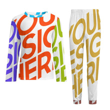 Charger l&#39;image dans la galerie, Pyjama homme à manches longues original grande taille ITZ personnalisé avec photo motif logo texte (impression des multi-images)
