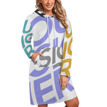 Charger l&#39;image dans la galerie, Robes Sweat Longues avec poche pour femmes SDS003 personnalisé avec photo logo texte motif (impression des multi-images)
