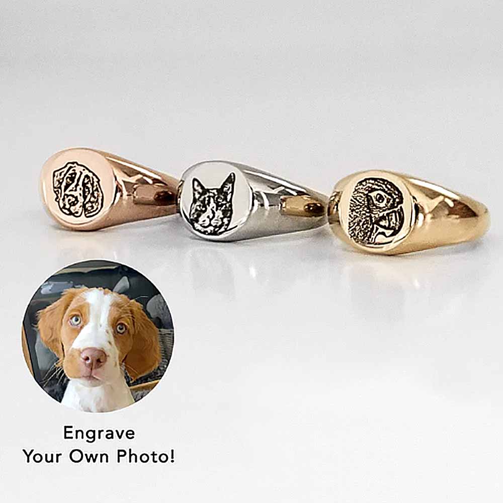 bague avec portrait d animal personnalis e avec gravure de photo d