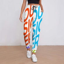 Charger l&#39;image dans la galerie, Pantalon de jogging survêtement femme chic personnalisé avec photo logo motif texte (impression multi-images)

