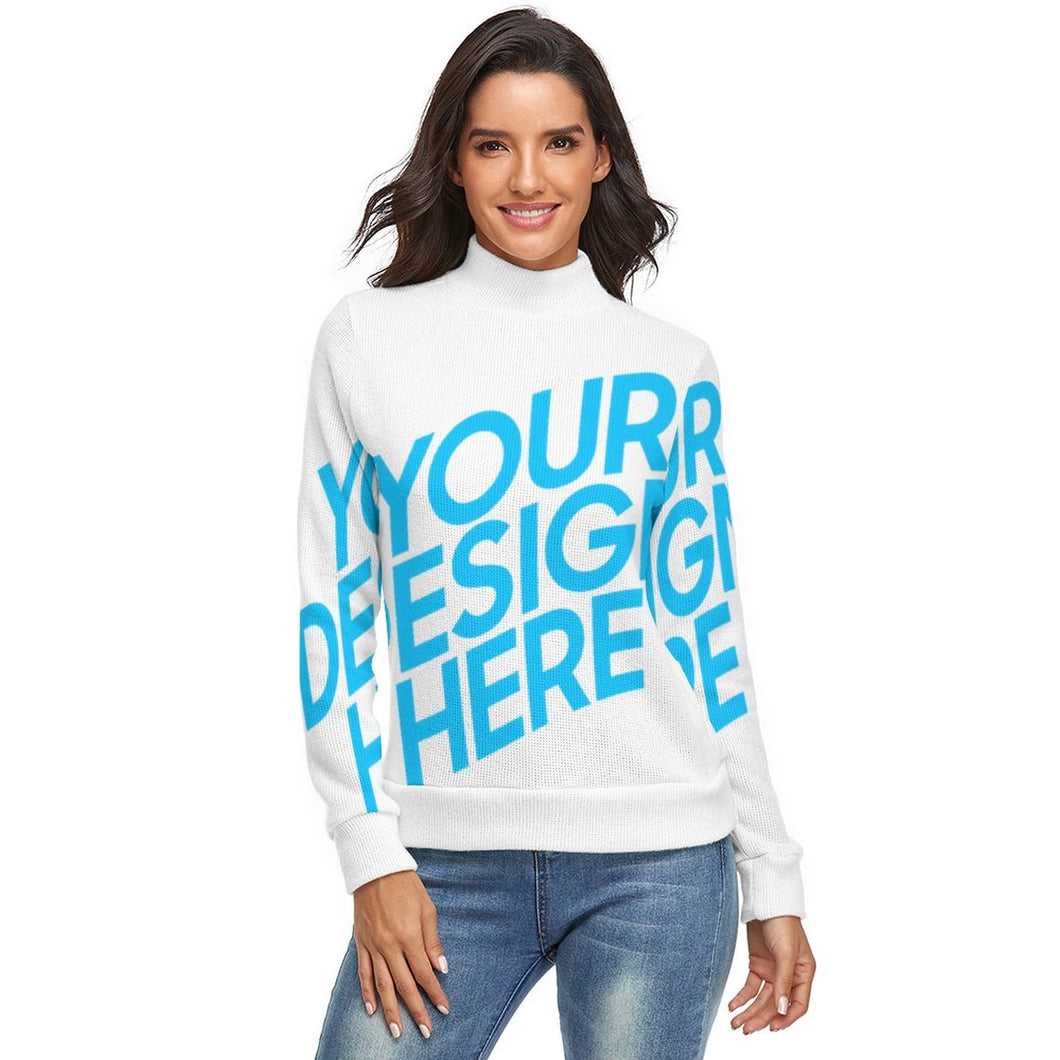 Pull à col roulé pour femme MY01 personnalisez le design avec vos photos