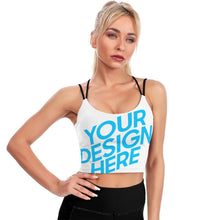 Charger l&#39;image dans la galerie, Haut de yoga / soutien-gorge de sport sexy élégant femme YJ005 personnalisé avec photo logo texte motif (impression d&#39;image unique)
