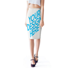 Charger l&#39;image dans la galerie, Jupe crayon taille haute FS0819001 impression personnalisée avec motif image logo texte

