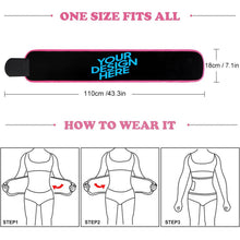Charger l&#39;image dans la galerie, Ceinture serre-taille ventre efficace femme personnalisée avec photo logo texte motif
