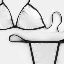 Charger l&#39;image dans la galerie, Ensemble 2 pièces maillot de bain élégant bikini triangle push-up femme J195D57 personnalisé avec photo logo texte (conception multi-images)
