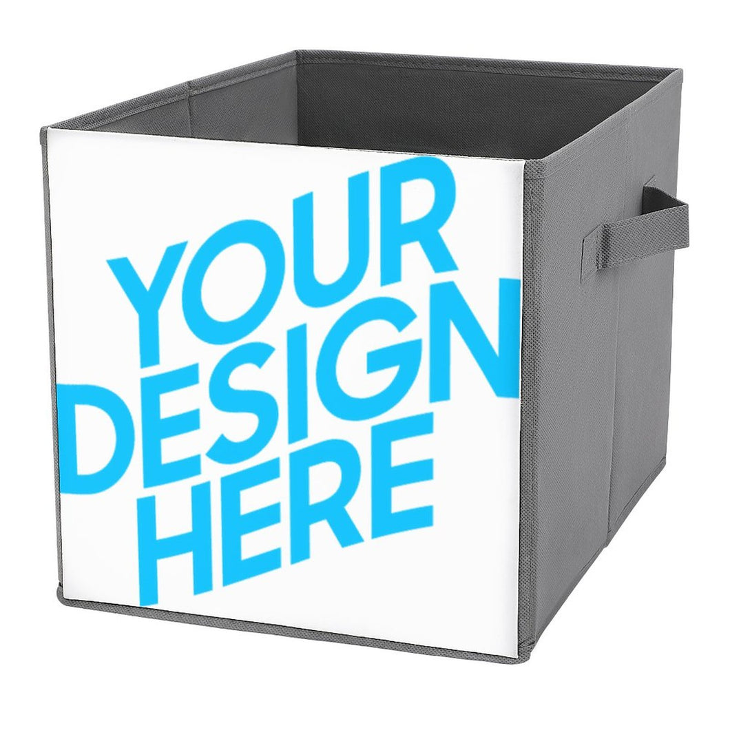 Boîte de rangement pliable en bois en tissu personnalisée avec photo texte motif logo