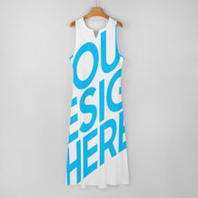 Charger l&#39;image dans la galerie, Grande taille femmes Maxi robe longue robe sans manches GQ personnaliser avec photo motif texte logo (impression d&#39;image unique)
