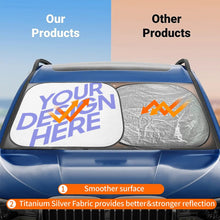 Charger l&#39;image dans la galerie, Pare-soleil de Voiture Pliable en Verre de Pare-brise (Une Paire) QC1104037 Personnalisé avec Texte Photo Image Logo

