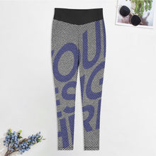 Charger l&#39;image dans la galerie, Pantalon de Sport en Nid d&#39;abeille / Leggings de Yoga Taille Haute Stretch pour Femme YJ050 Personnalisé Impression Complète Une Image Avec Texte Motif Logo Photo
