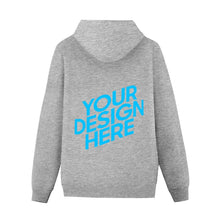 Charger l&#39;image dans la galerie, Sweat pull à capuche en coton personnalisé avec photo texte pour homme avec poche ( impression au dos )
