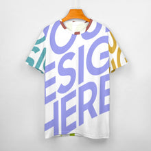 Charger l&#39;image dans la galerie, T-shirt tee shirt en cotton à col rond ay001 personnalisé avec photo logo texte motif (impression des multi-images)
