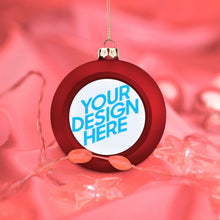 Charger l&#39;image dans la galerie, Boule de Noël originale personnalisée avec photo logo motif texte
