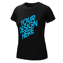 Charger l&#39;image dans la galerie, T-shirt tee shirt coton à manches courtes en col rond femme imprimé sur le devant personnalisé avec photo logo motif texte
