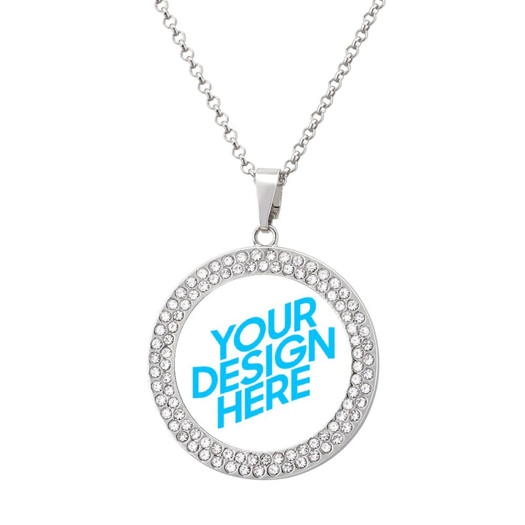 SS1401003 Collier personnalisé de diamants d'impression couleur