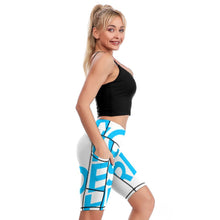 Charger l&#39;image dans la galerie, Pantalon de yoga legging sport 1/2 pour femme avec une seule poche Y011B personnalisé avec photo texte (impression d&#39;image unique)
