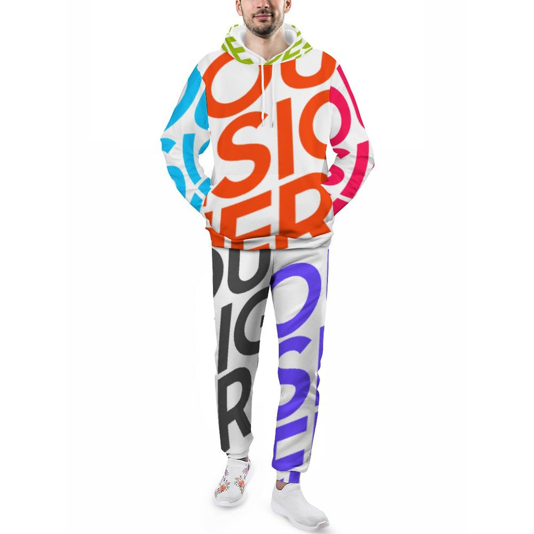 Ensemble sweat à capuche sport à la mode homme personnalisé avec photo motif texte logo (impression des multi-images)