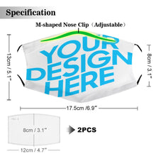 Charger l&#39;image dans la galerie, Masque facial enfants avec filtres personnalisé avec prénom photo logo motif texte
