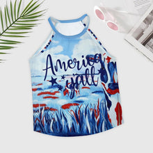 Charger l&#39;image dans la galerie, Tank Top femme débardeur d&#39;été à col rond YK personnalisé avec photo logo texte motif (impression multi-images)
